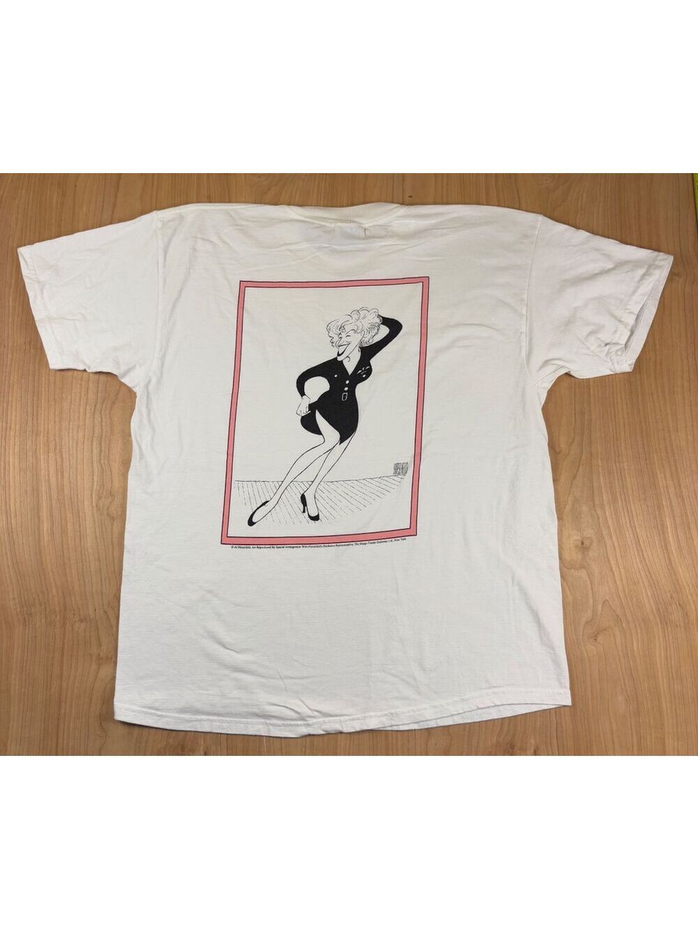 Vintage 2000 Hirschfeld ms tshirt hanes beefy t 100% cotton art bette midler